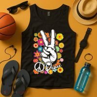 Vintage Hippie Peace Symbols Tank Top thumb 4