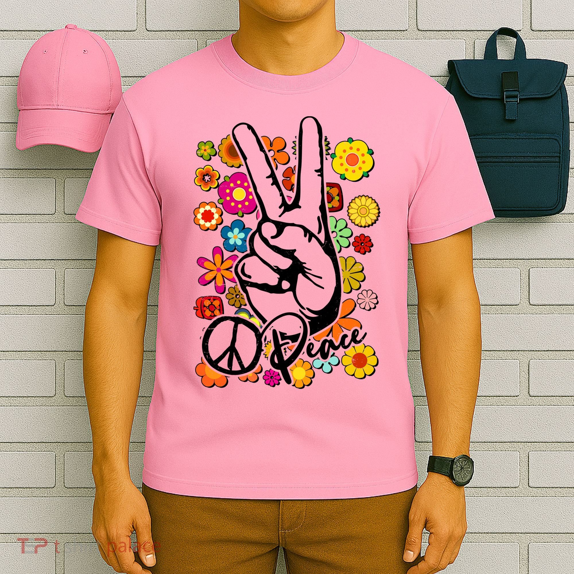 Vintage Hippie Peace Symbols T-Shirt