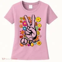 Vintage Hippie Peace Symbols Women's T-Shirt thumb 0