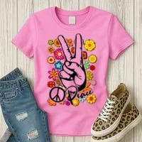Vintage Hippie Peace Symbols Women's T-Shirt thumb 3
