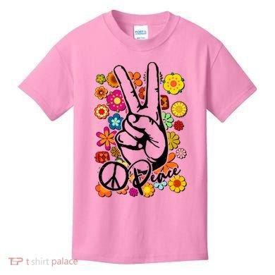 Vintage Hippie Peace Symbols Kids T-Shirt