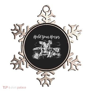 Vintage Hold Your Horses Western Cowboy  Ornament