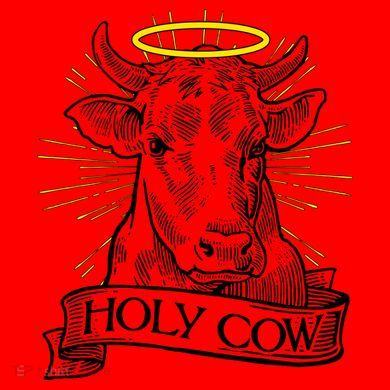 Vintage Holy Cow Santa Hat