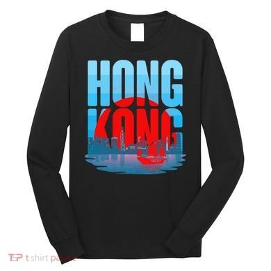 Vintage Hong Kong Skyline Long Sleeve Shirt