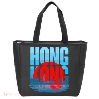 Vintage Hong Kong Skyline Tote Bag
