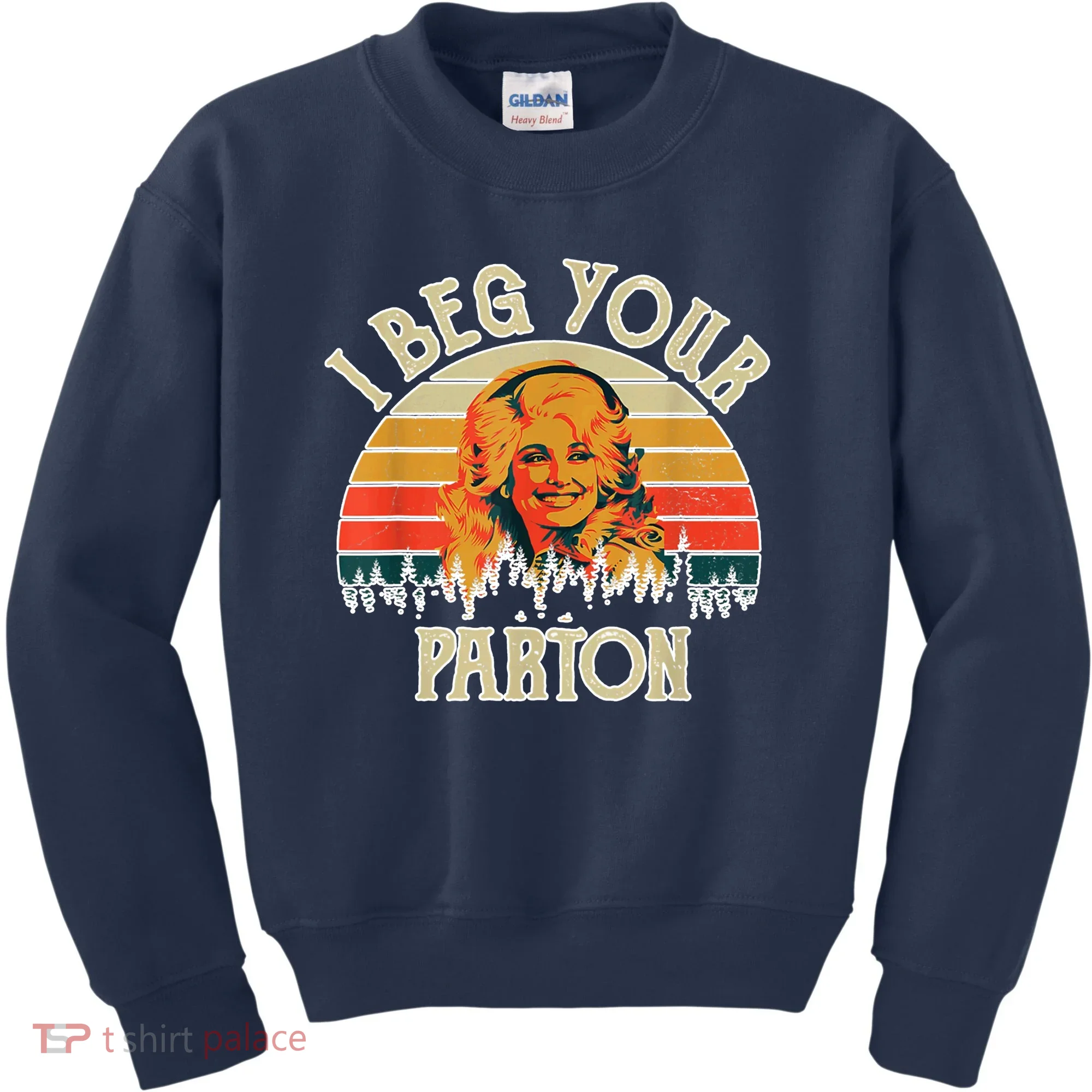 Vintage I Beg Your Parton Funny Kids Sweatshirt