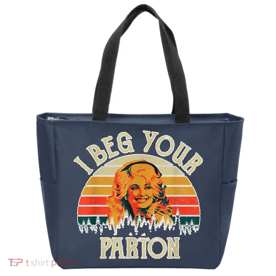 Vintage I Beg Your Parton Funny Tote Bag