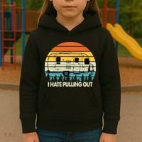 Vintage I Hate Pulling Out Camping Kids Hoodie thumb 3