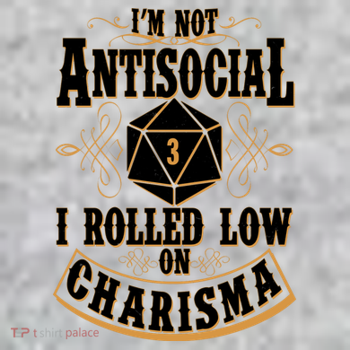Vintage I'm Not Antisocial I Rolled Low On Charisma The Baniff Cuffed Pom Beanie