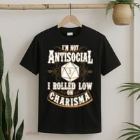 Vintage I'm Not Antisocial I Rolled Low On Charisma T-Shirt thumb 2