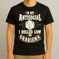 Vintage I'm Not Antisocial I Rolled Low On Charisma T-Shirt thumb 3