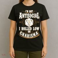 Vintage I'm Not Antisocial I Rolled Low On Charisma T-Shirt thumb 4