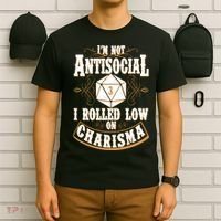 Vintage I'm Not Antisocial I Rolled Low On Charisma T-Shirt thumb 6