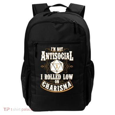 Vintage I'm Not Antisocial I Rolled Low On Charisma Backpack