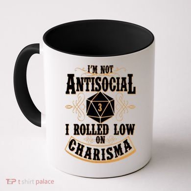 Vintage I'm Not Antisocial I Rolled Low On Charisma Coffee Mug