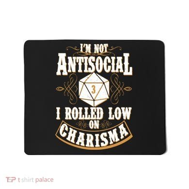 Vintage I'm Not Antisocial I Rolled Low On Charisma Mousepad