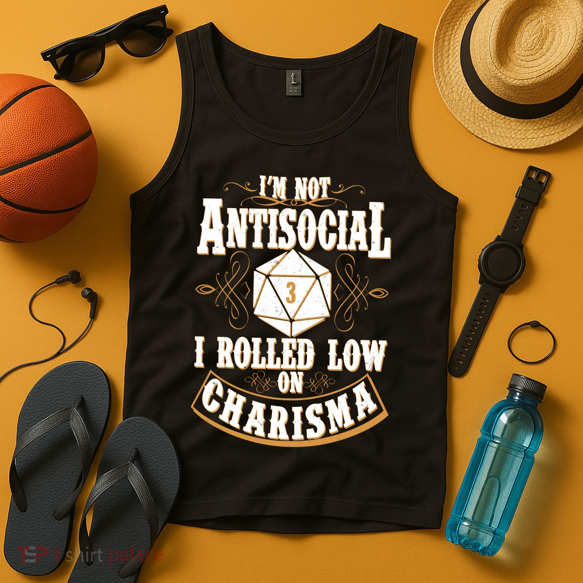 Vintage I'm Not Antisocial I Rolled Low On Charisma Tank Top