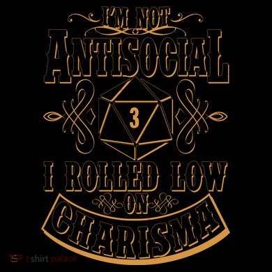 Vintage I'm Not Antisocial I Rolled Low On Charisma Kids Colorblock Raglan Jersey