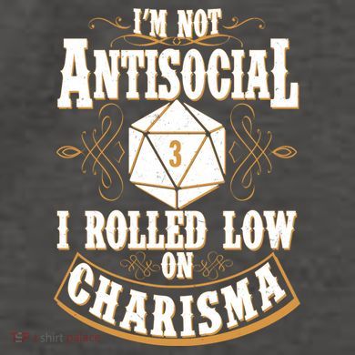 Vintage I'm Not Antisocial I Rolled Low On Charisma Vector Backpack