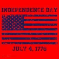 Vintage Independence Day 1776 Santa Hat thumb 1