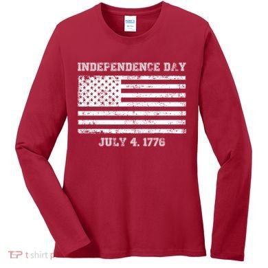 Vintage Independence Day 1776 Women's Long Sleeve Shirt