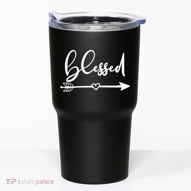 Vintage Inspirational Blessed  Tumbler