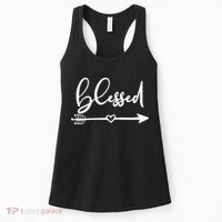 Vintage Inspirational Blessed  Women's Tank Top thumb 0