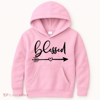 Vintage Inspirational Blessed  Kids Hoodie