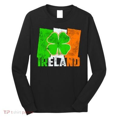 Vintage Ireland Irish Flag St. Patrick's Day Long Sleeve Shirt