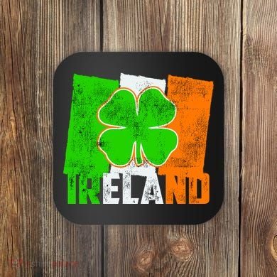 Vintage Ireland Irish Flag St. Patrick's Day Coaster