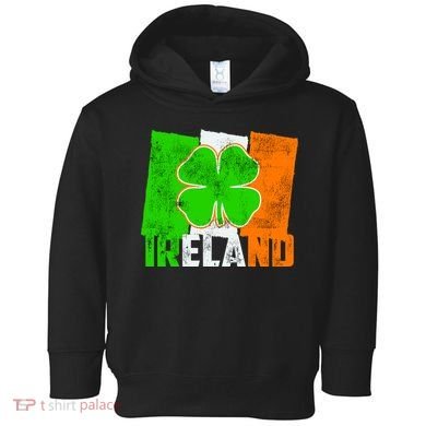 Vintage Ireland Irish Flag St. Patrick's Day Toddler Hoodie