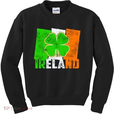 Vintage Ireland Irish Flag St. Patrick's Day Kids Sweatshirt