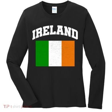 Vintage Ireland Team Flag Women's Long Sleeve Shirt