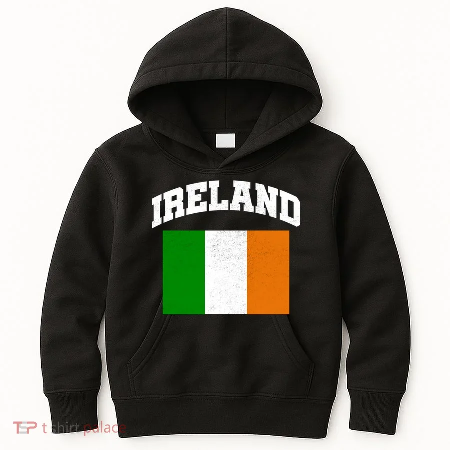 Vintage Ireland Team Flag Kids Hoodie
