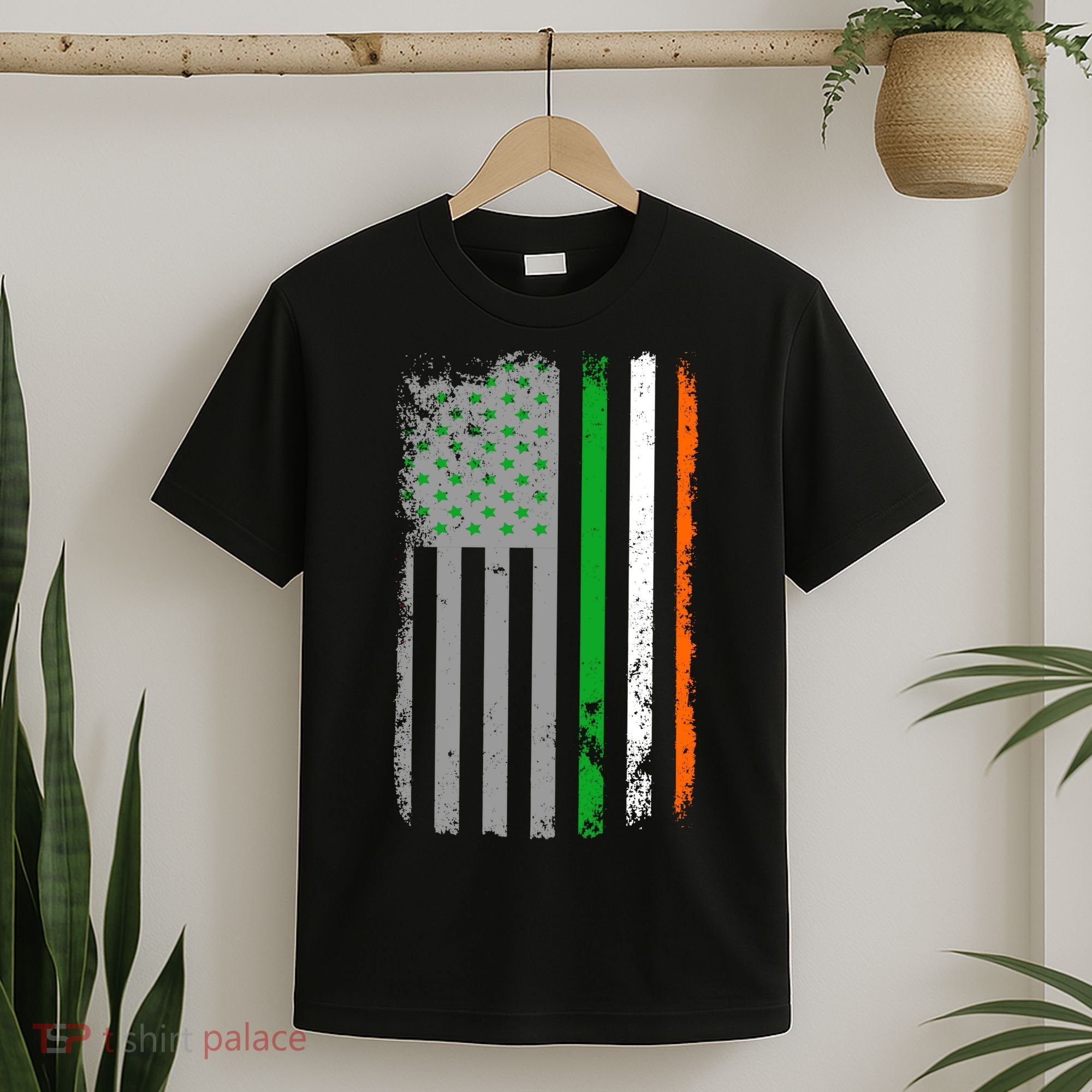 Vintage Irish American Flag T-Shirt