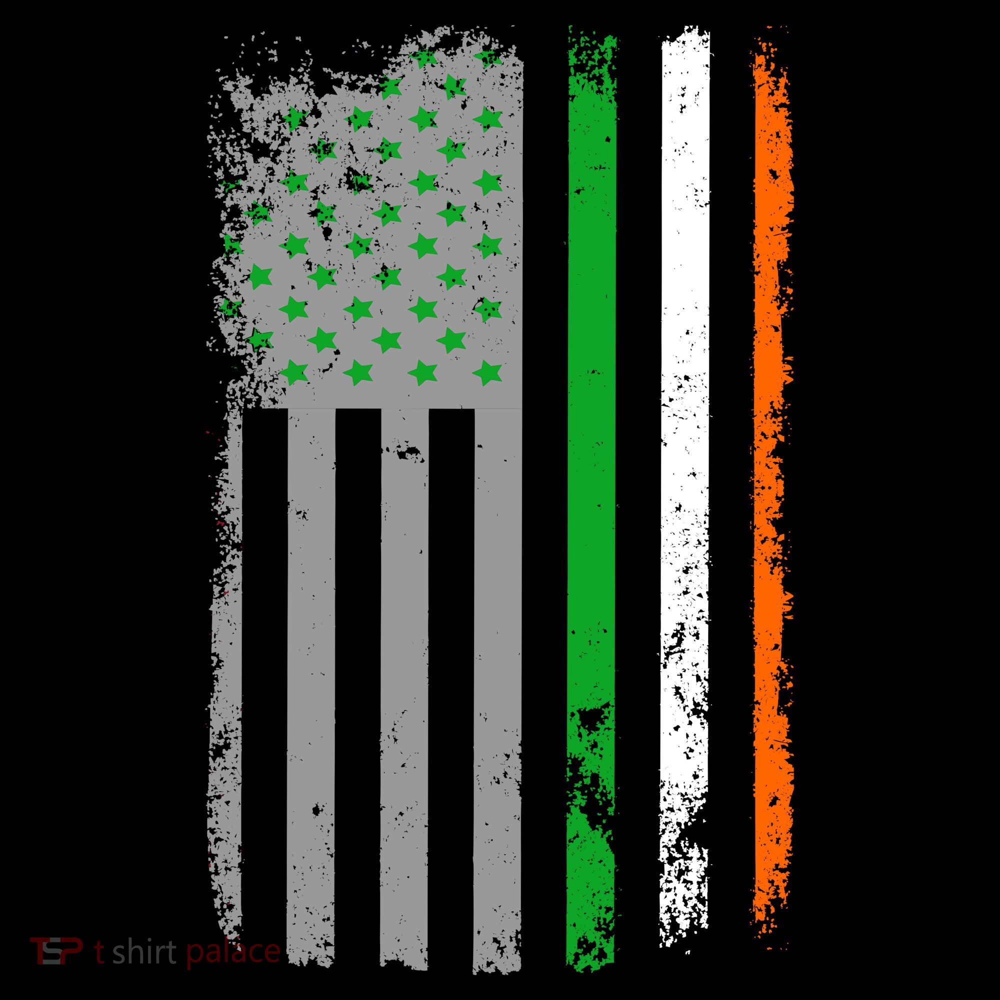 Vintage Irish American Flag T-Shirt