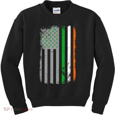 Vintage Irish American Flag Kids Sweatshirt