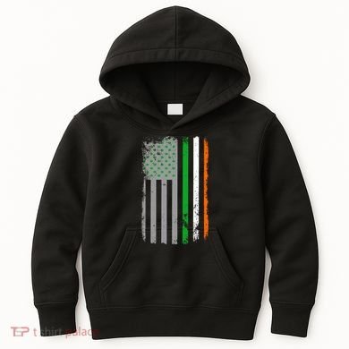 Vintage Irish American Flag Kids Hoodie