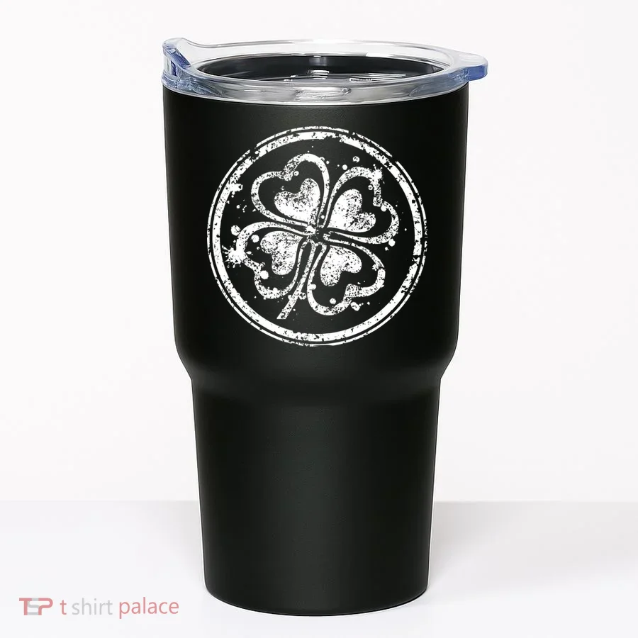 Vintage Irish Clover Cloverleaf Tumbler