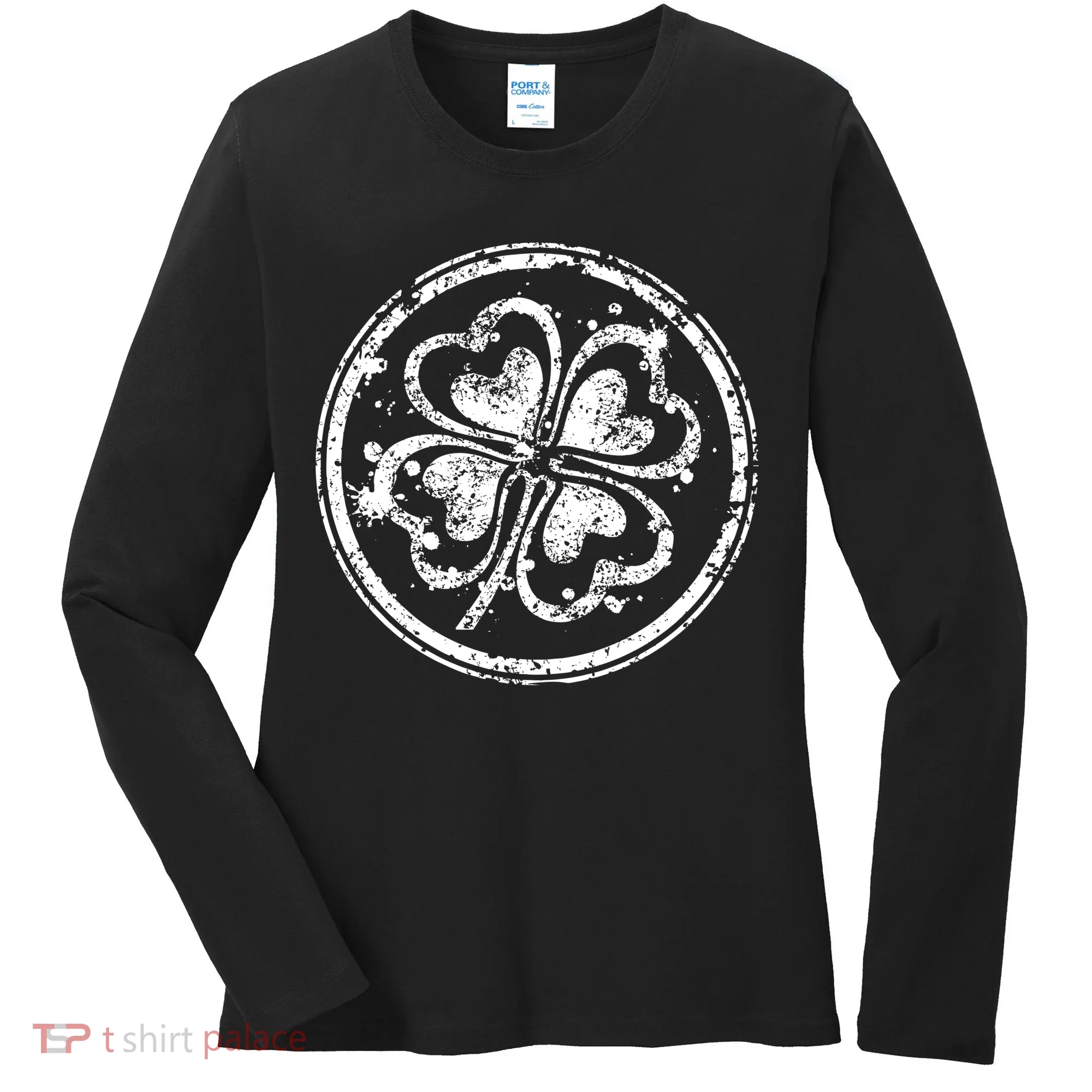 Vintage Irish Clover Cloverleaf Women's Long Sleeve Shirt