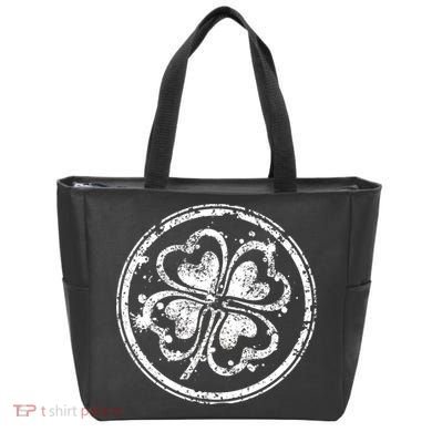 Vintage Irish Clover Cloverleaf Tote Bag