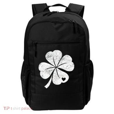 Vintage Irish Clover Heart Backpack
