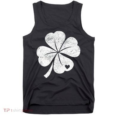 Vintage Irish Clover Heart Tank Top
