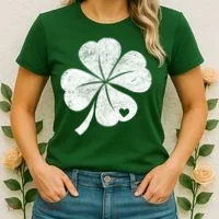 Vintage Irish Clover Heart Women's T-Shirt thumb 2