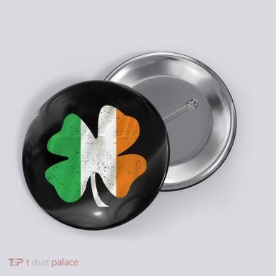 Vintage Irish Cover Ireland Flag Button