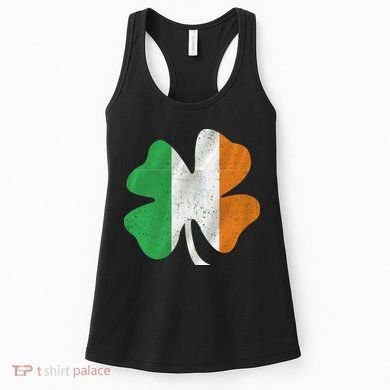 Vintage Irish Cover Ireland Flag Women's Tank Top