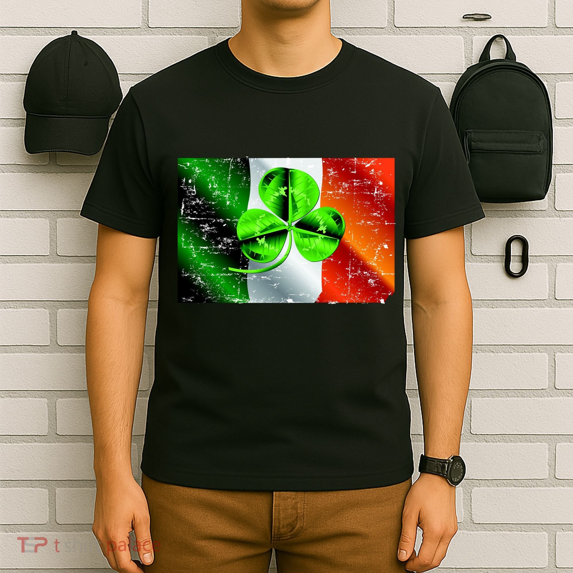 Vintage Irish Flag of Ireland Clover St. Patrick's Day T-Shirt