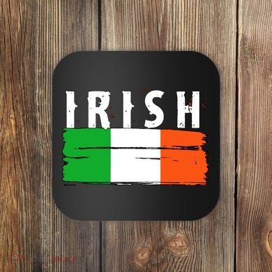 Vintage Irish Ireland Flag Coaster