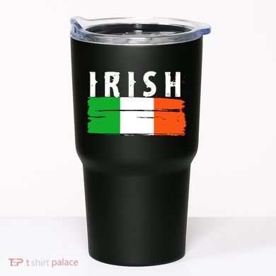 Vintage Irish Ireland Flag Tumbler