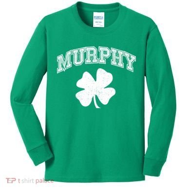 Vintage Irish Murphy Kids Long Sleeve Shirt